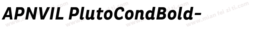 APNVIL PlutoCondBold字体转换
